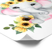 Olifant raden hoeveel pinda's baby meisje douche poster (Hoek)