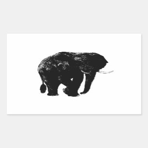 Olifant Rechthoek Sticker