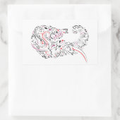  olifant rechthoekige sticker (Tas)
