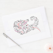  olifant rechthoekige sticker (Envelop)