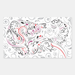 olifant rechthoekige sticker