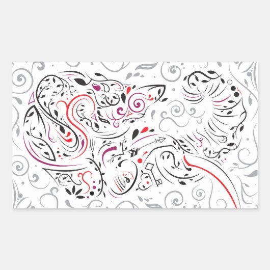 olifant rechthoekige sticker (Voorkant)