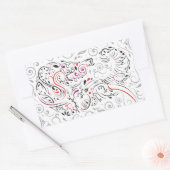 olifant rechthoekige sticker (Envelop)