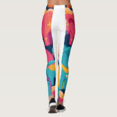 Olifant regenboog kleurrijk gepersonaliseerd patro leggings (Achterkant)