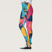Olifant regenboog kleurrijk gepersonaliseerd patro leggings (Links)