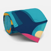 Olifant regenboog kleurrijk gepersonaliseerd patro stropdas (Opgerold)