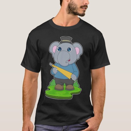 Olifant regenende paraplu t-shirt (Voorkant)