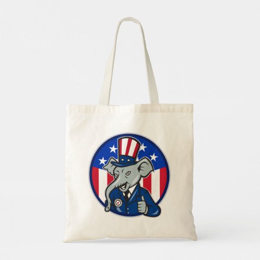Olifant Republikeinse Canvas tas (Achterkant)