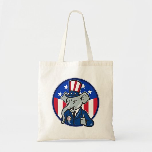 Olifant Republikeinse Canvas tas (Voorkant)