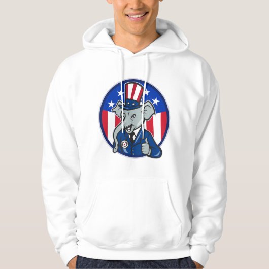 Olifant Republikeinse Mannen Hoodie (Voorkant)