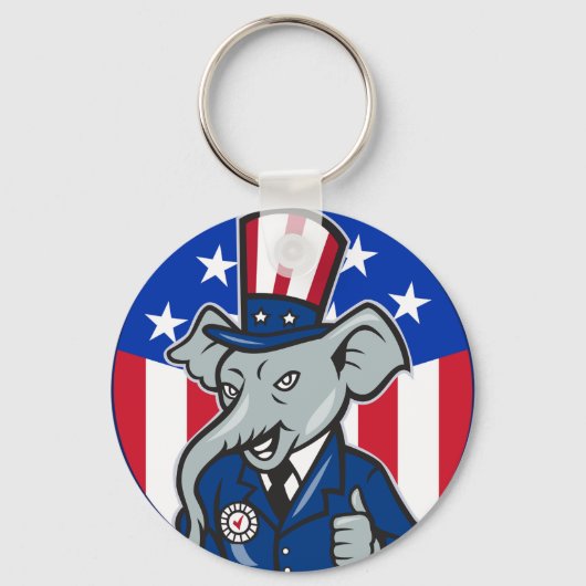 Olifant Republikeinse Sleutelhanger (Achterkant)
