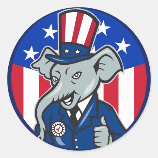 Olifant Republikeinse Stickers (Voorkant)