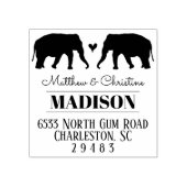 Olifant retour adres stempel - bruiloft dieren (Afrduk)