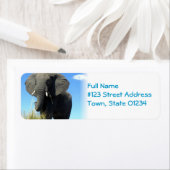 Olifant retouradres mailinglabel etiket (Insitu)