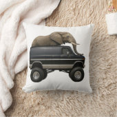 Olifant rijdt 4x4-busje kussen (Deken)