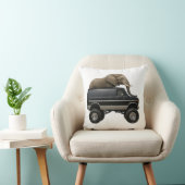 Olifant rijdt 4x4-busje kussen (Stoel)