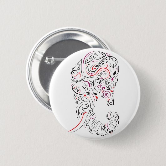 olifant ronde button 5,7 cm (Voorkant /achterkant)