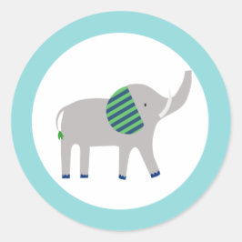 Olifant Ronde Favor Sticker Helder Dierenpark Jung