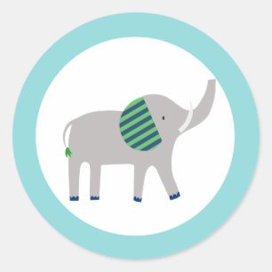 Olifant Ronde Favor Sticker Helder Dierenpark Jung
