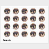  olifant ronde sticker (Vel)