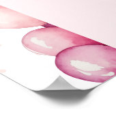 Olifant roze ballon meisje Baby shower welkom Poster (Hoek)