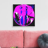 Olifant Roze Canvas Afdruk (Insitu (Woonkamer))