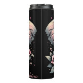 Olifant: roze lotus, bloemenkop thermosbeker (Achterkant)