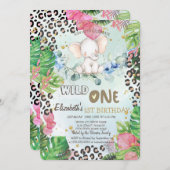 Olifant Rozen palmbladeren 1e Kaart (Voorkant / Achterkant)