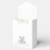 Olifant Safari Boho Blue Bedankt Baby shower Bedankdoosjes (Geopend)
