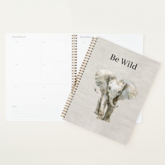 Olifant Safari Dier Nep Linnen Planner (Display)