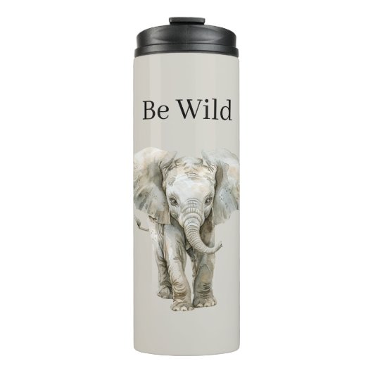 Olifant Safari Dier   Thermosbeker (Voorkant)
