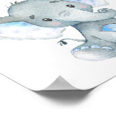 Olifant Safari-kinderkamer Muur Kunst Dieren Citaa Poster (Hoek)