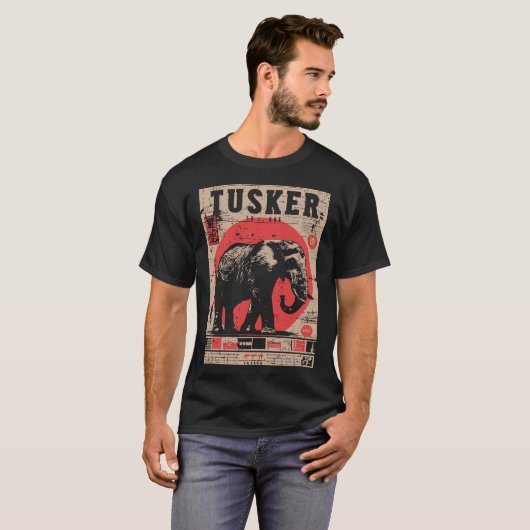 olifant safari Poster japanse propaganda T-shirt (Voorkant volledig)