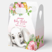 Olifant Safari Tropisch Oerwoud Baby shower Bedankdoosjes (Geopend)