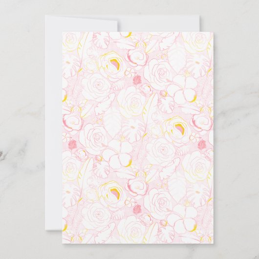 Olifant Safari Tropisch Oerwoud Baby shower Kaart (Achterkant)