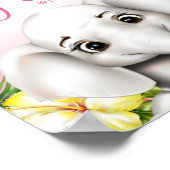 Olifant Safari Tropisch Oerwoud Baby shower Poster (Hoek)