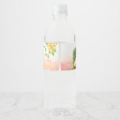 Olifant Safari Tropisch Oerwoud Baby shower Waterfles Etiket (Achterkant)