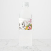 Olifant Safari Tropisch Oerwoud Baby shower Waterfles Etiket (Voorkant)
