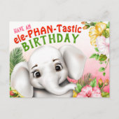 Olifant Safari Tropisch Oerwoud Briefkaart (Voorkant)