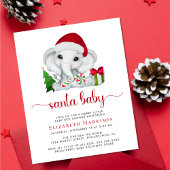 Olifant Santa Baby Jongen Douche Uitnodiging