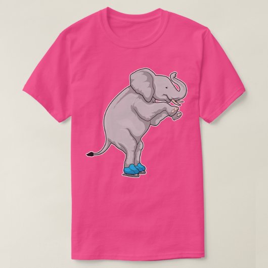 Olifant Schaatsen Ijs schaatsen 2 T-shirt (Design voorkant)