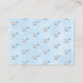 Olifant Schattige Blauw Baby shower Luier Raffle Informatiekaartje (Achterkant)