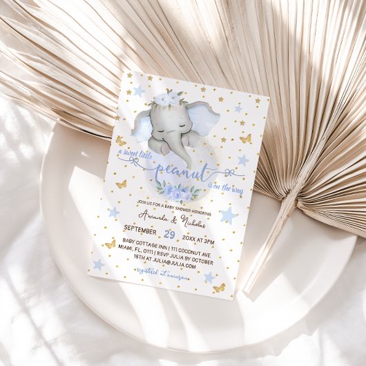 Olifant Schattige Botanische Elegant Baby Jongensd Kaart