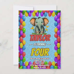 Olifant Schattige Gepersonaliseerde Verjaardag Nod Kaart