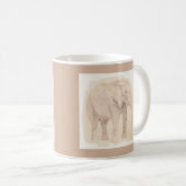 Olifant schets kunst koffiemok (Voorkant rechts)