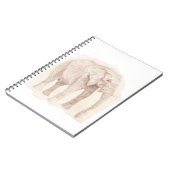 Olifant schets kunst notitieboek (Linkerzijde)