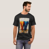 Olifant Schilderen Afrika Wilde Dieren Dierentuin  T-shirt (Voorkant volledig)