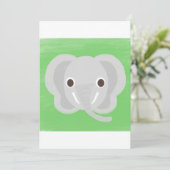 Olifant schilderij kunst kaart (Staand voorkant)