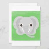 Olifant schilderij kunst kaart (Voorkant / Achterkant)