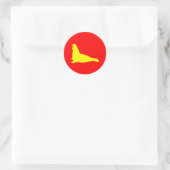 Olifant Seal Sticker geel rood (Tas)